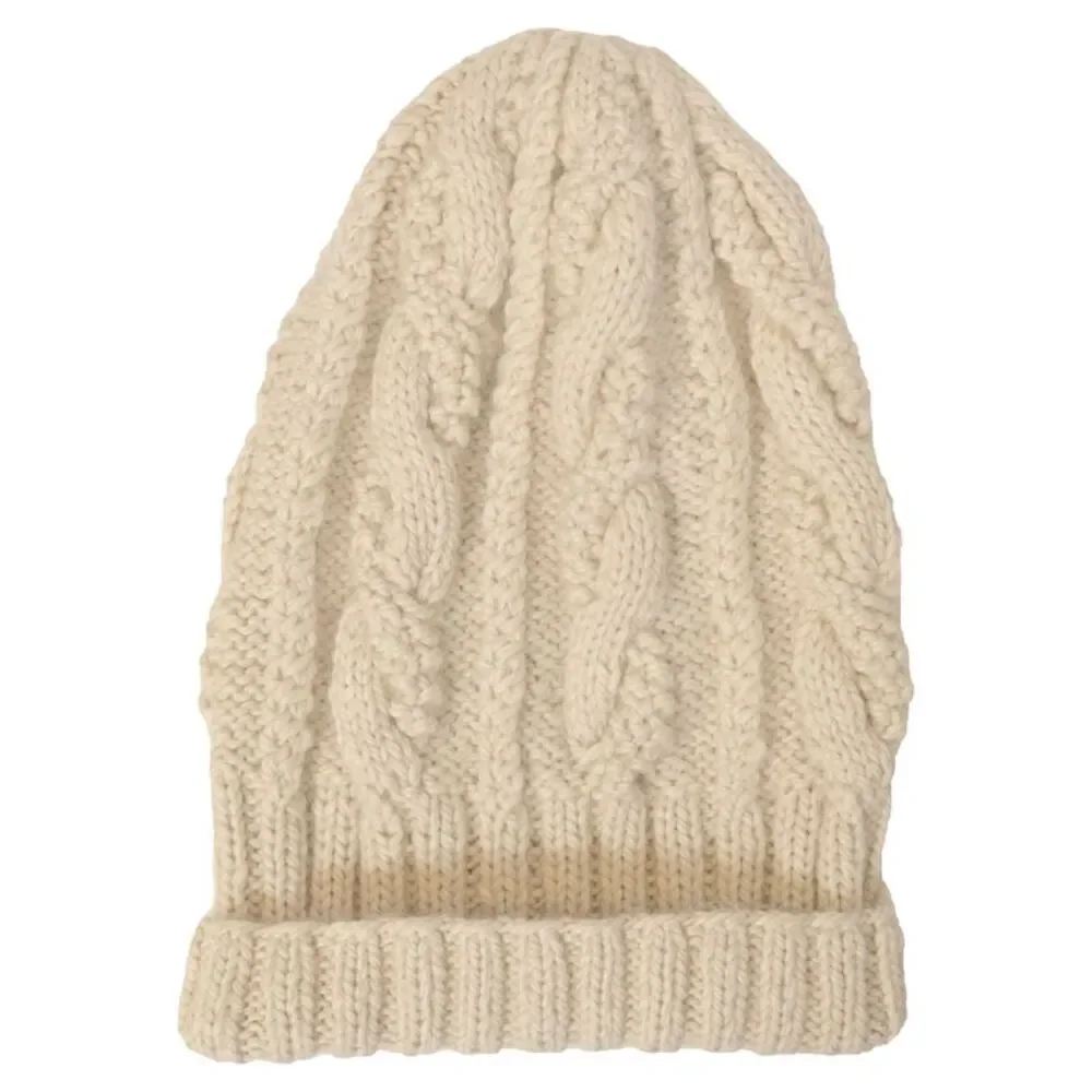 Eugenia Kim Cable Knit Beanie in Cream Wool